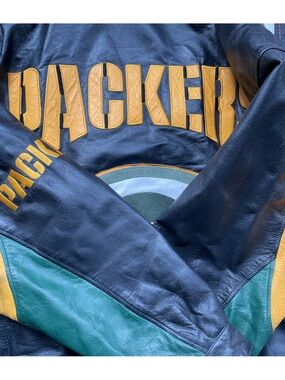Packers vintage Leather jacket XXL Carl banks